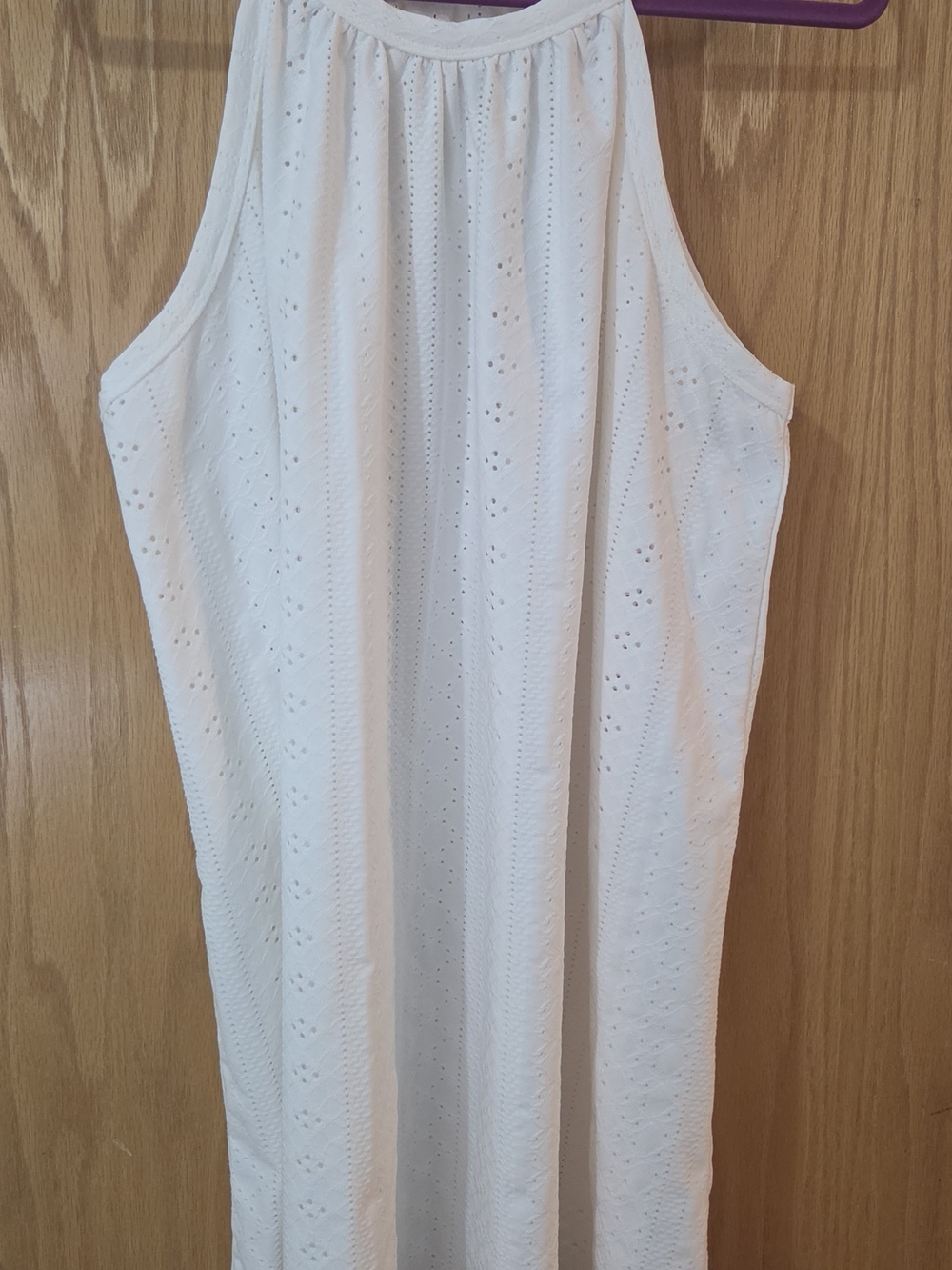 White Eyelet Halter Swimsuit Cover Up